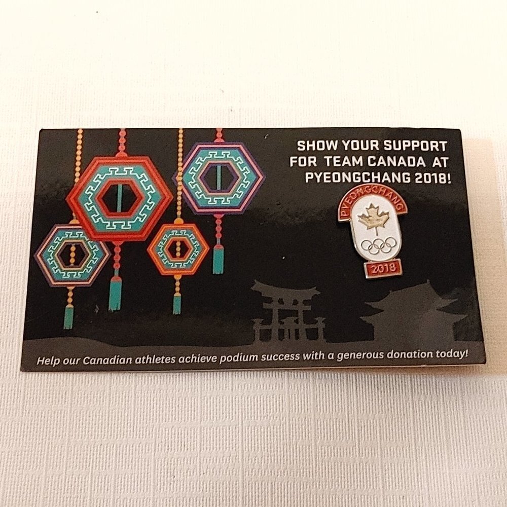 2018 Pyeongchang Olympic Games Pin On Backer card